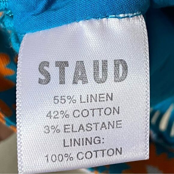 Stud Mantis Blue Crop Top Orange Floral Daisy Size 00 - Picture 8 of 9